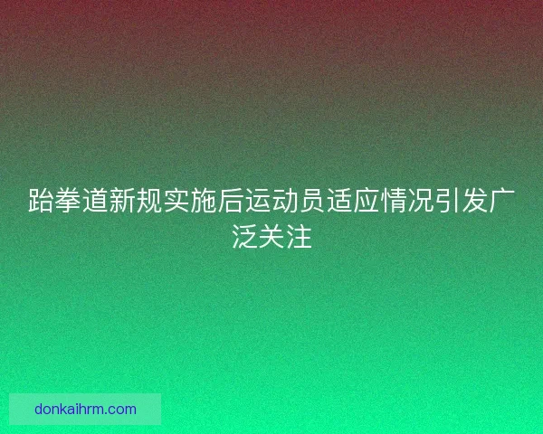 跆拳道新规实施后运动员适应情况引发广泛关注 跆拳道新规实施后运动员适应情况引发广泛关注